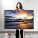 Beach Sunset Wall Art Canvas Print – Tropical Ocean Waves