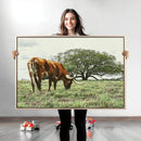 Texas Longhorn Wall Art Canvas Print – Framed Rustic Ranch by MyGreatCanvas | Canvas Wall Art Prints | Photo Prints & Wall Decor