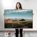 Rustic Farmhouse Wall Art Canvas Print – Teton Range Mormon