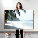 Tropical Beach Wall Art Canvas Print – Framed Serene Ocean by MyGreatCanvas | Canvas Wall Art Prints | Photo Prints & Wall Decor