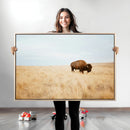 Buffalo Wall Art Canvas Print – Framed Western Wildlife