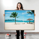 Tropical Beach Wall Art Canvas Print – Framed Palm Tree by MyGreatCanvas | Canvas Wall Art Prints | Photo Prints & Wall Decor
