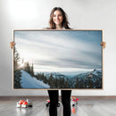 Snowy Mountain Wall Art Canvas Print – Frosty Peaks Alpine