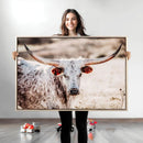 Majestic Texas Longhorn Bull Wall Art Canvas Print – Rustic by MyGreatCanvas | Canvas Wall Art Prints | Photo Prints & Wall Decor