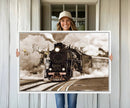 Black Steam Train Canvas Wall Art Print Steam Locomotive Art
