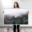 Misty Forest Wall Art Canvas Print – Foggy Pines Pine Valley
