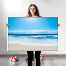 Wall Art Canvas Print Shiny Blue Sea and Beach by MyGreatCanvas | Canvas Wall Art Prints | Photo Prints & Wall Decor