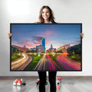 Dallas City Lights Large Wall Art Dallas Cityscape Canvas