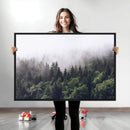 Misty Forest Wall Art Canvas Print – Foggy Pines Pine Valley