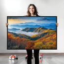 Autumn Mountains Wall Art Canvas Print – Foggy Peaks