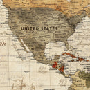 Custom Push Pin World Map Wall Canvas Print