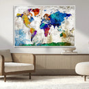 World Map Canvas Print – Framed Travel Map Wall Art for by MyGreatCanvas | Canvas Wall Art Prints | Photo Prints & Wall Decor