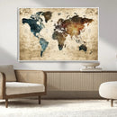 World Map Canvas Print – Detailed Map of the World Wall Art by MyGreatCanvas | Canvas Wall Art Prints | Photo Prints & Wall Decor