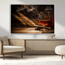Whiskey and Cigar Wall Art Canvas Print by MyGreatCanvas | Canvas Wall Art Prints | Photo Prints & Wall Decor