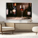 Red Wine and Bottle Canvas Print by MyGreatCanvas | Canvas Wall Art Prints | Photo Prints & Wall Decor