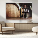 Wine and Barrel Wall Art Canvas Print by MyGreatCanvas | Canvas Wall Art Prints | Photo Prints & Wall Decor