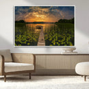 Lake and Flower Wall Art Canvas Print