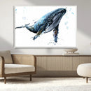 Watercolor Whale Wall Art Canvas Print by MyGreatCanvas | Canvas Wall Art Prints | Photo Prints & Wall Decor