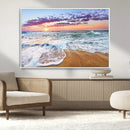 Coastal Sunset Art Beach Canvas Wall Art Print | Ocean Waves by MyGreatCanvas | Canvas Wall Art Prints | Photo Prints & Wall Decor