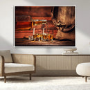 Whiskey and Cigar Canvas Wall Art | 3 Panel Bar Room Decor by MyGreatCanvas | Canvas Wall Art Prints | Photo Prints & Wall Decor