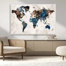 World Map Canvas Print – Framed Travel Map Wall Art for by MyGreatCanvas | Canvas Wall Art Prints | Photo Prints & Wall Decor