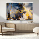 Large Abstract Wall Art Print -  Gold and Blue Abstract
