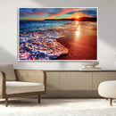 Colorful Coastal Sunset on the Beach Canvas Print, Ocean