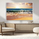 Serene Beach Path Canvas Art, Giclee Canvas Print with