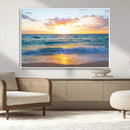 Coastal Wall Art - Vintage World Map Canvas Print with