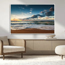 Ocean Beach Wall Art Canvas Print Sunset Artwork Print