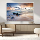 Serene Weather On The Beach Wall Art Canvas Print