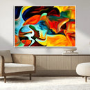 Human Love Figures Abstract Wall Art Canvas Print