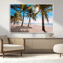 Palm Beach Tropical Island Wall Art Canvas Print