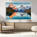 Landscape Mountain and Lake View Wall Art Canvas Print