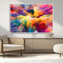Blazing Vibrant Colors Cloud Wall Art Canvas Print