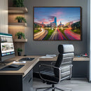 Dallas City Lights Large Wall Art Dallas Cityscape Canvas