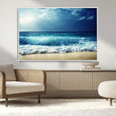 Majestic Ocean Wave Wall Art Canvas | 3 Panel Large Seascape
