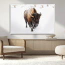 Bison Winter Wall Art Canvas Print For Farmhouse Decor