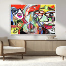 Picasso Style Art Abstract Canvas Wall Art Print , Colorful