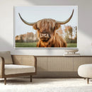 Highland Cow Animal Scottish Cattle Art Print Farmhouse Wall