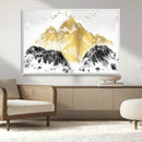 Golden Mountain Triptych Wall Art Canvas Print, Modern