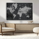 World Map Canvas Print – Detailed Map of the World Wall Art