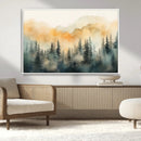 Abstract Forest Print - Mountain Wall Art | Autumn Landscape