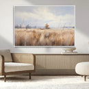 Golden Fields Wall Art Print Canvas – Serene Landscape of