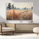 Golden Fields Canvas Wall Art Print – Serene Landscape of