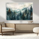 Serenity Forest Wall Art Canvas | Foggy Mountain Landscape