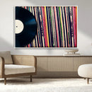 Vinyl Record and Album Collection Canvas Wall Art - Retro