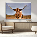Texas Longhorn Wall Art Print, Framed Longhorn Cow Wall Art