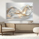 Abstract art Grey and Gold Lines Wall Art