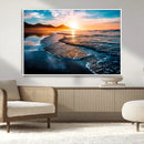 Beach Ocean Sunset on the Sea Wall Art Canvas, Beach Ocean by MyGreatCanvas | Canvas Wall Art Prints | Photo Prints & Wall Decor